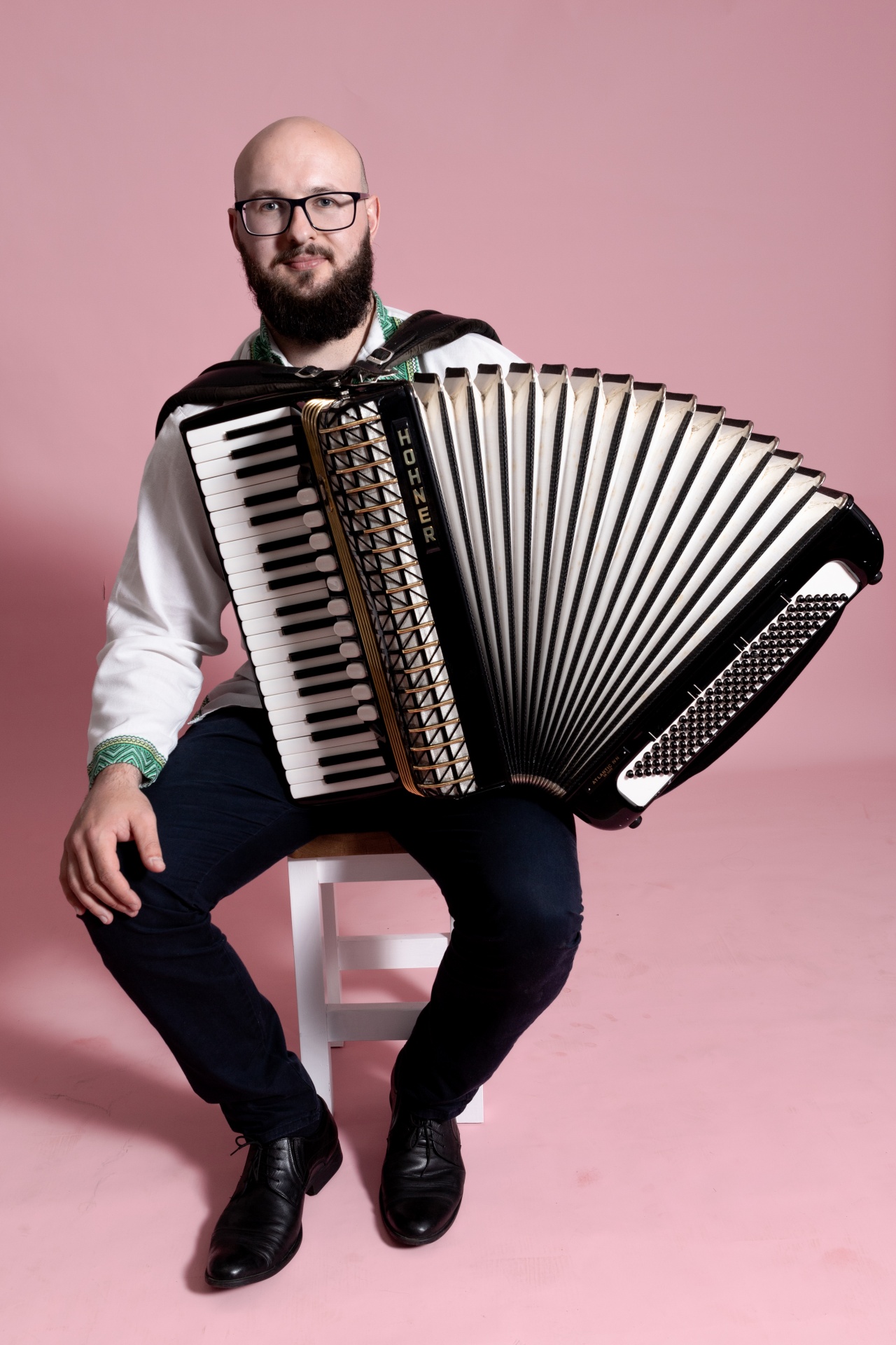 Michał Ziemiański, akordeon, śpiew